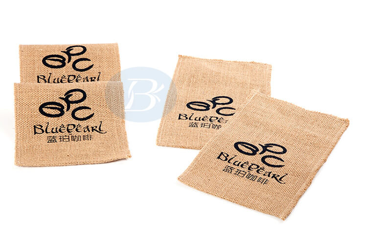 custom jute drawstring pouch