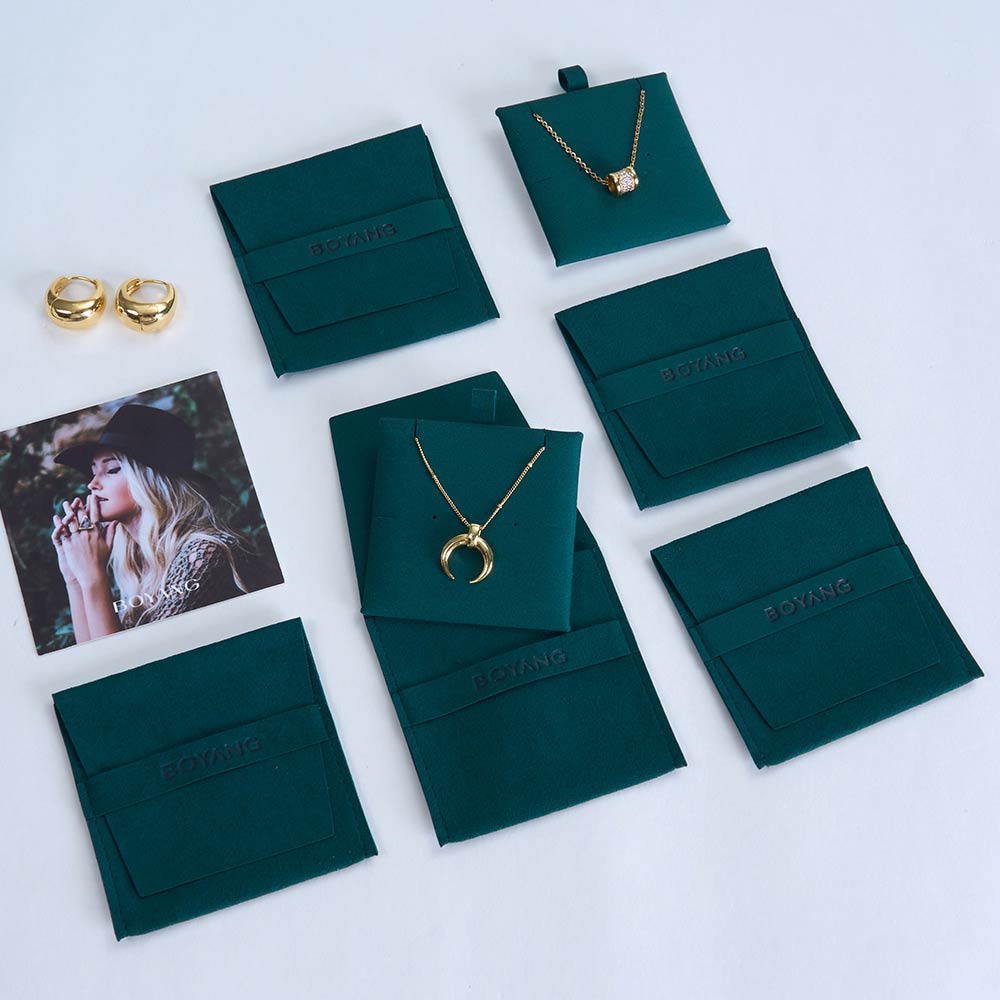 custom jewelry envelope microfiber pouch