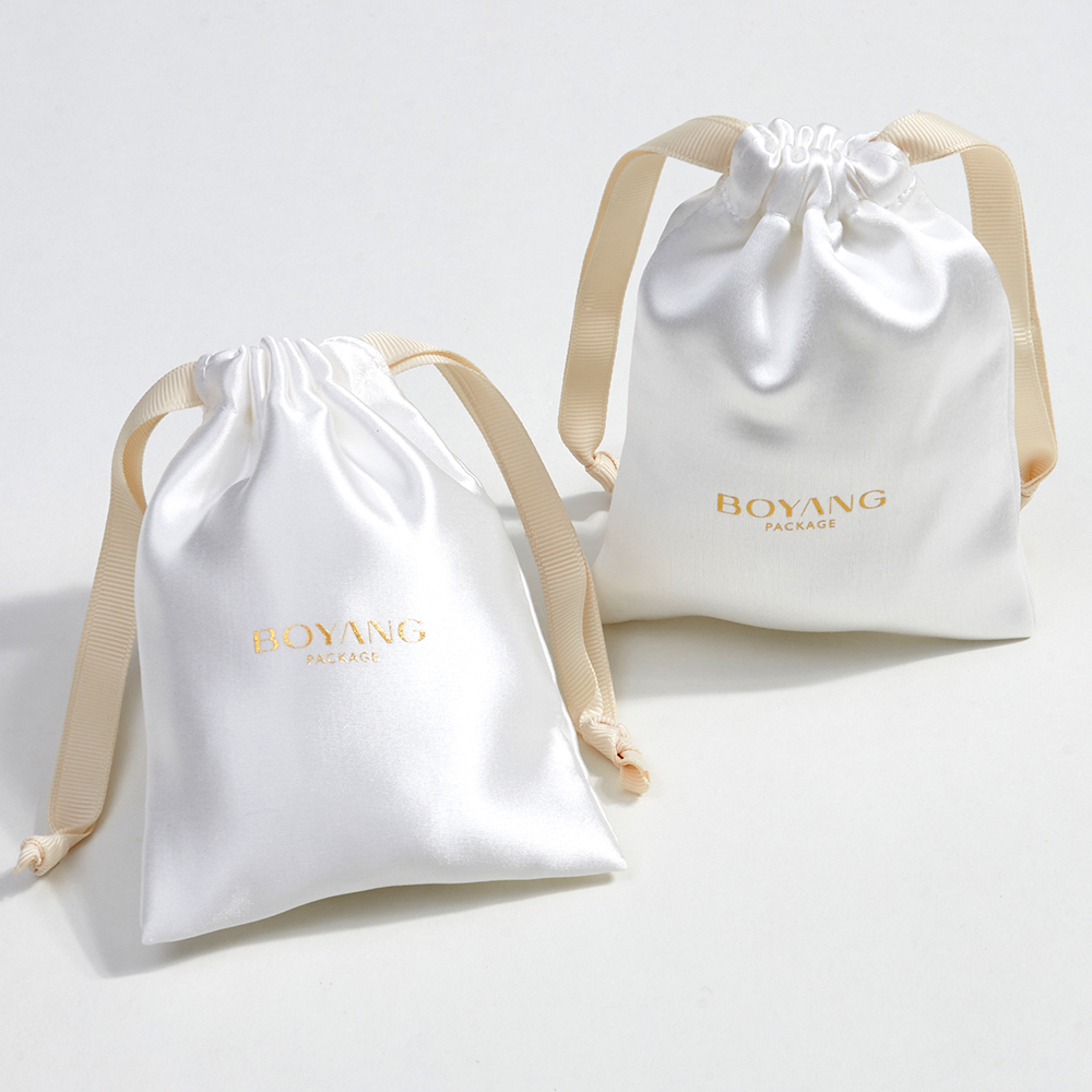 Custom satin jewellery pouches