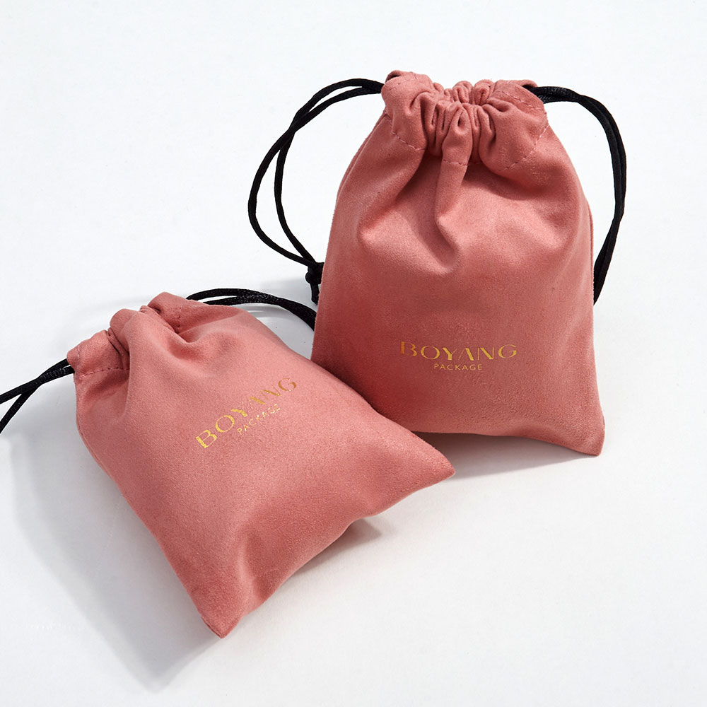 custom suede jewellery packaging gift bags