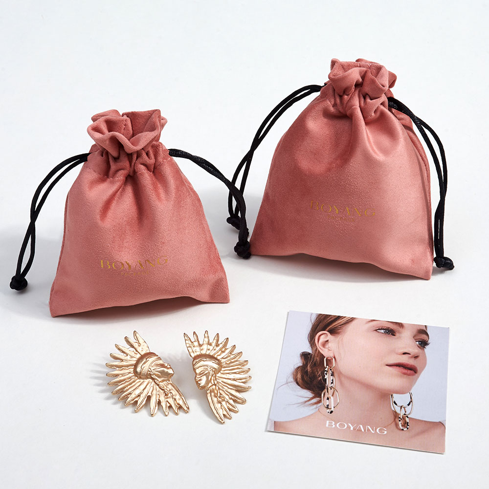 custom suede jewellery packaging gift bags