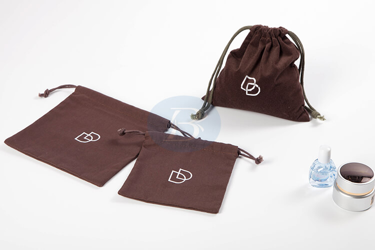 custom brown small cotton gift bags
