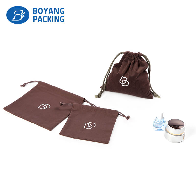 Professional custom brown small cotton gift bags manufacturer