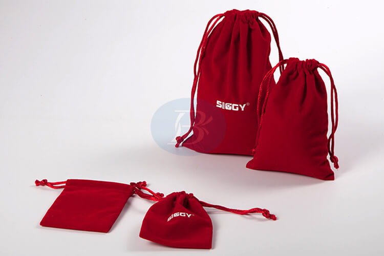 Red large velvet bags pouches, dust pouch supplier | BoYang Packing