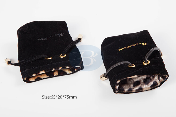 black luxury velvet jewelry pouches