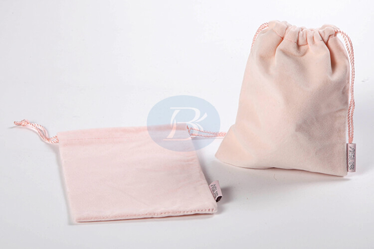 custom pink velvet drawstring bags suppliers