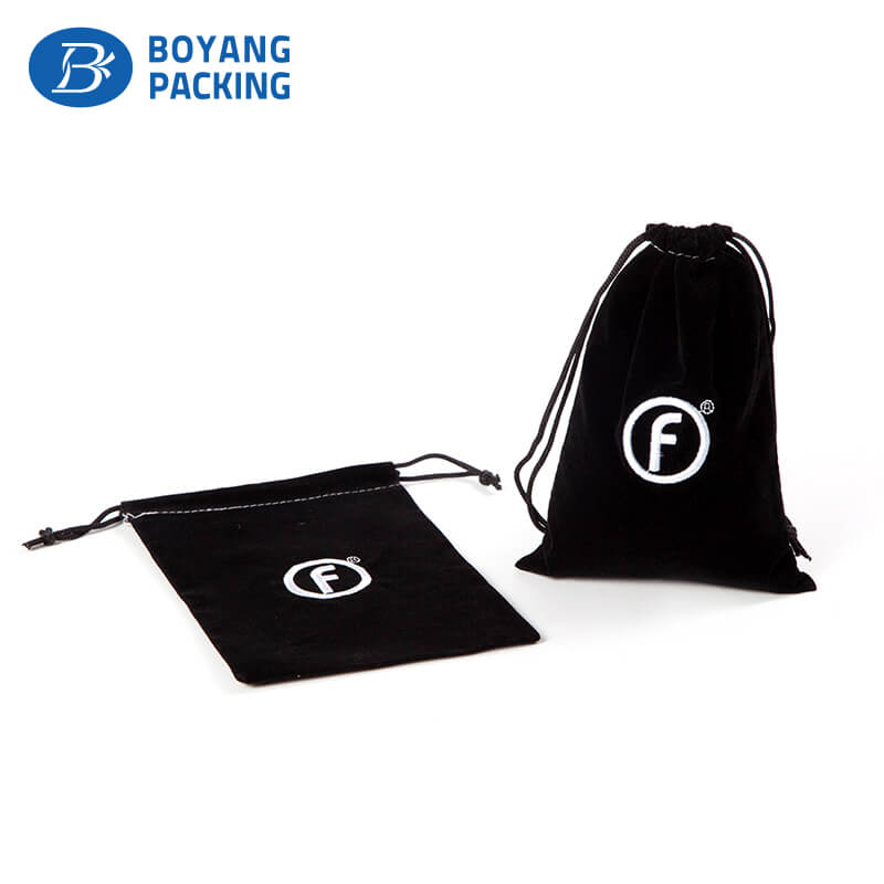 Black small velvet bags, small velvet bags manufacturer