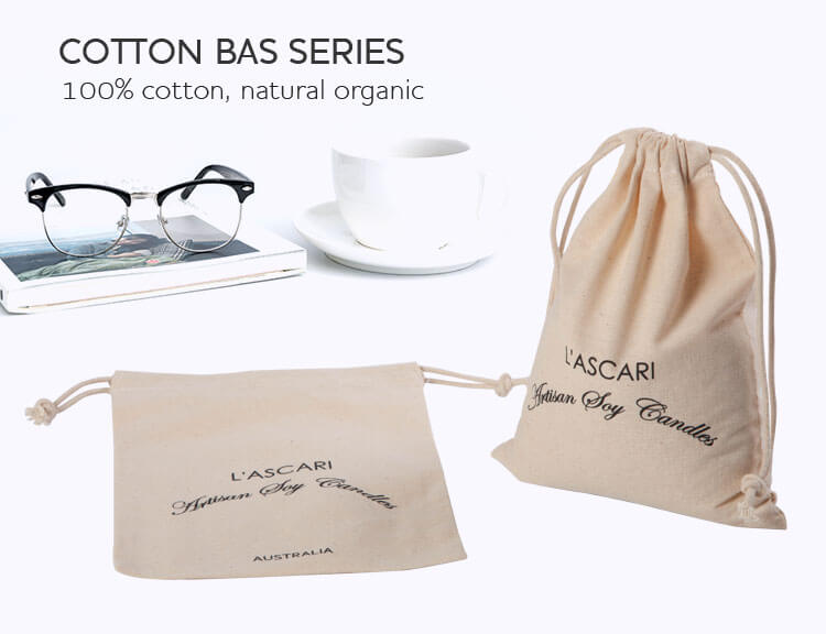 custom practical cotton dust pouch