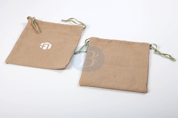 Custom mini linen drawstring bags