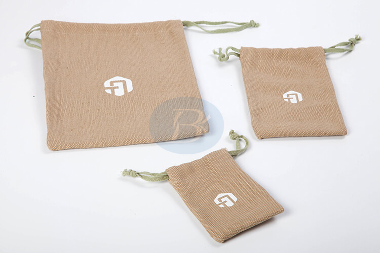 Custom mini linen drawstring bags