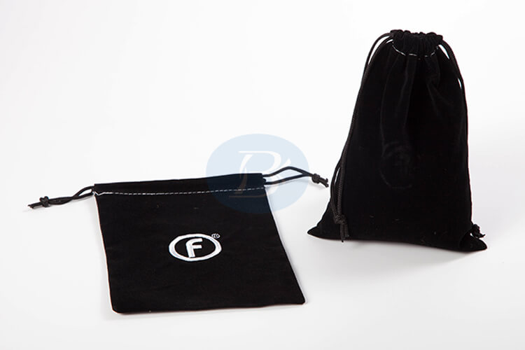 custom black small velvet bags manufacturer