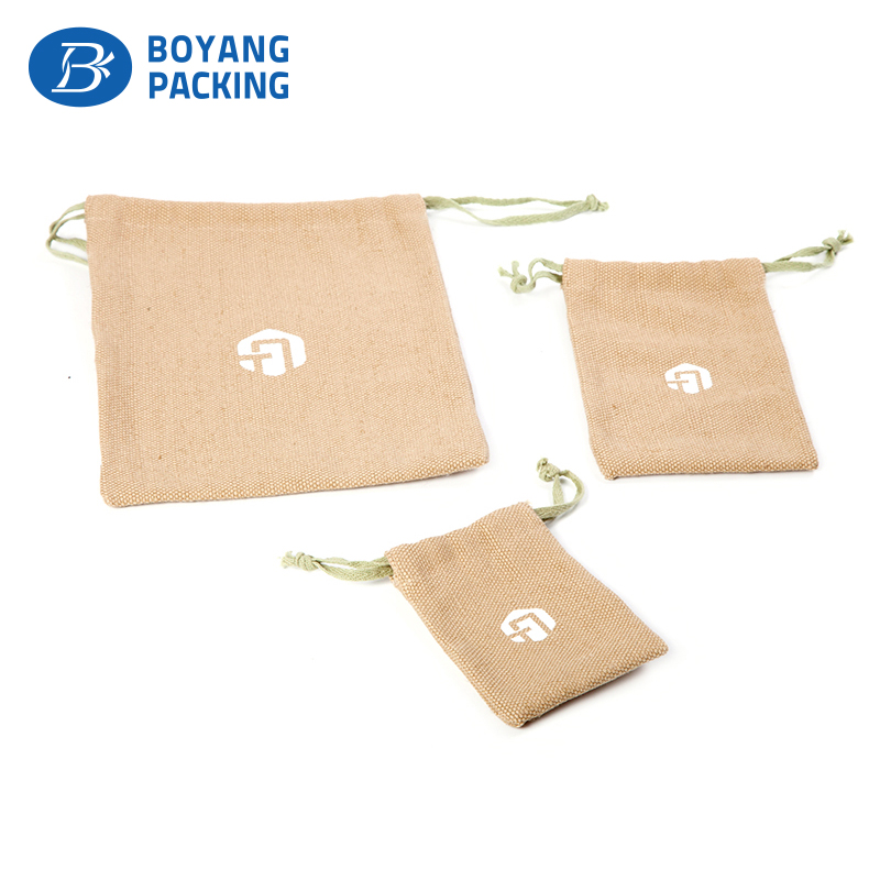 Custom mini linen drawstring bags wholesale