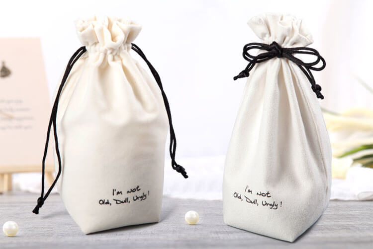custom superior quality velvet drawstring bags wholesale