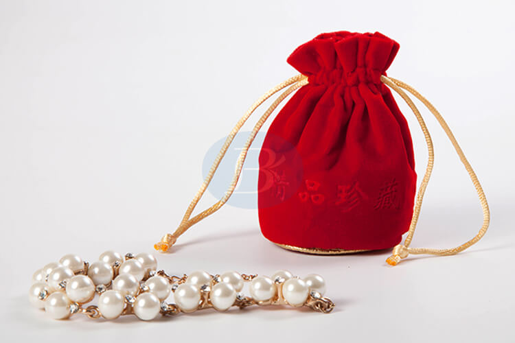 drawstring jewelry bag with pockets