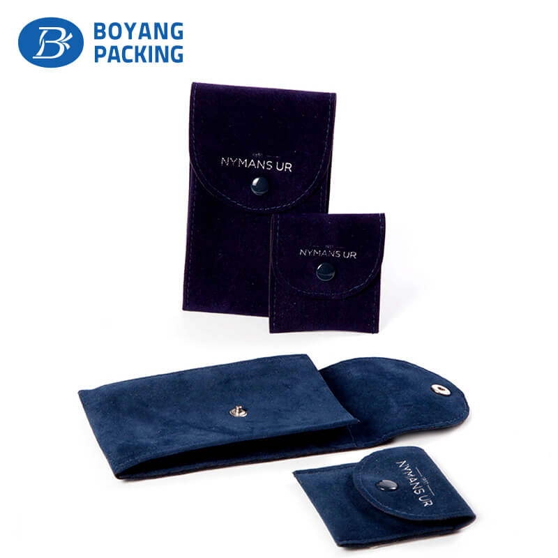 Custom blue snap watch pouch wholesale manufacturer