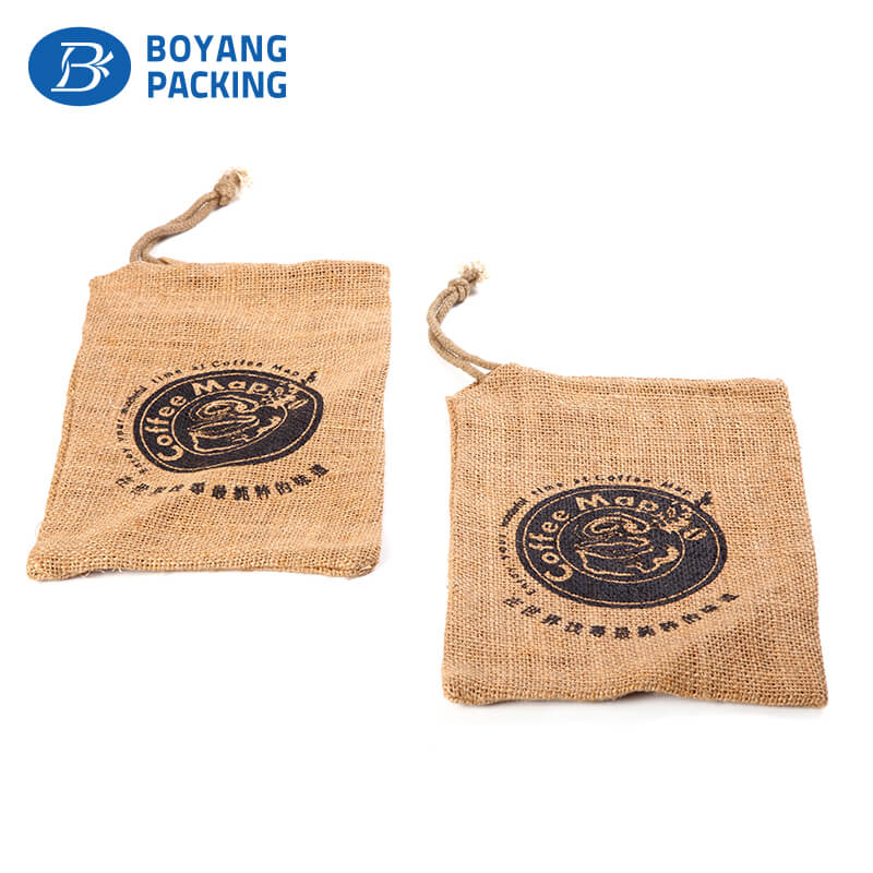 Customized jute drawstring bags