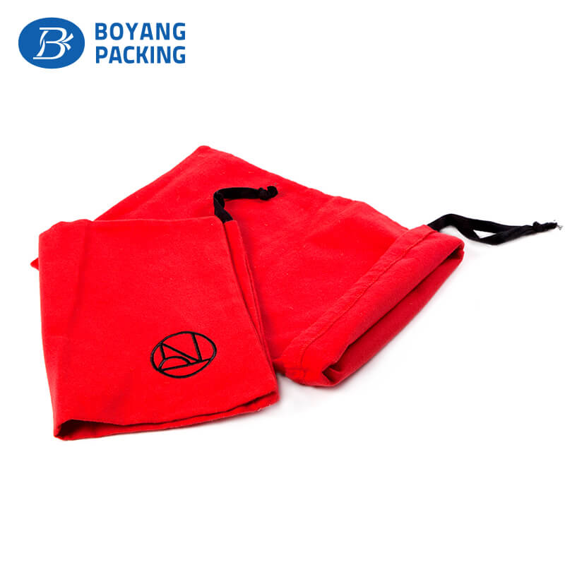 custom red cotton bag