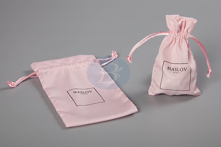 Custom exquisite pink satin bag