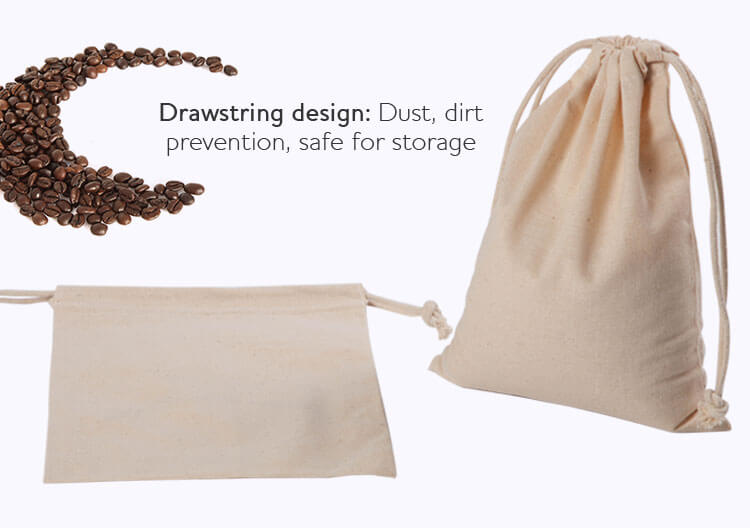 custom cotton muslin pouch
