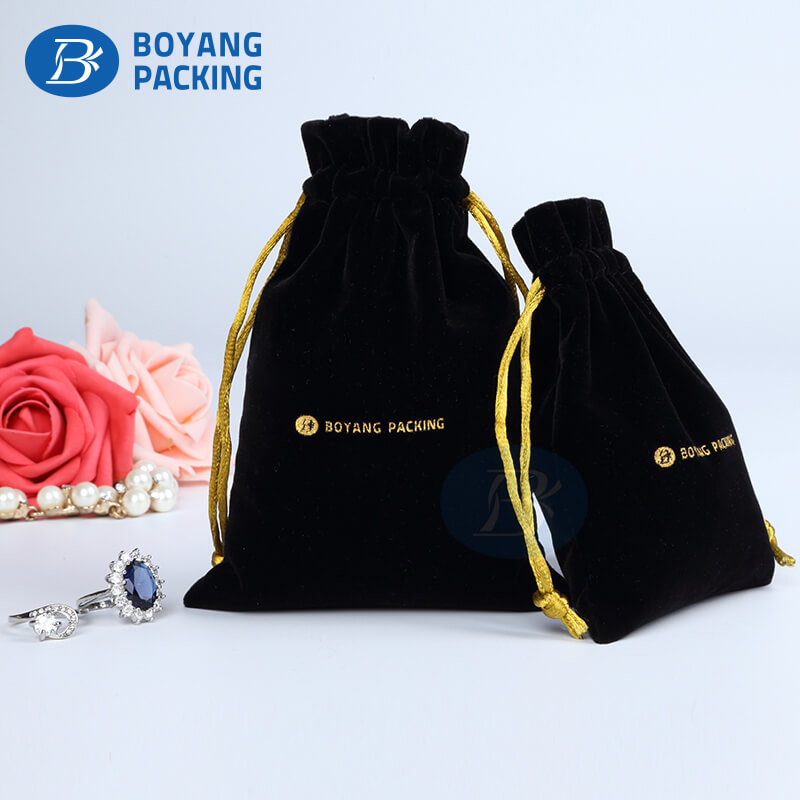 wholesale velvet fabric drawstring bag