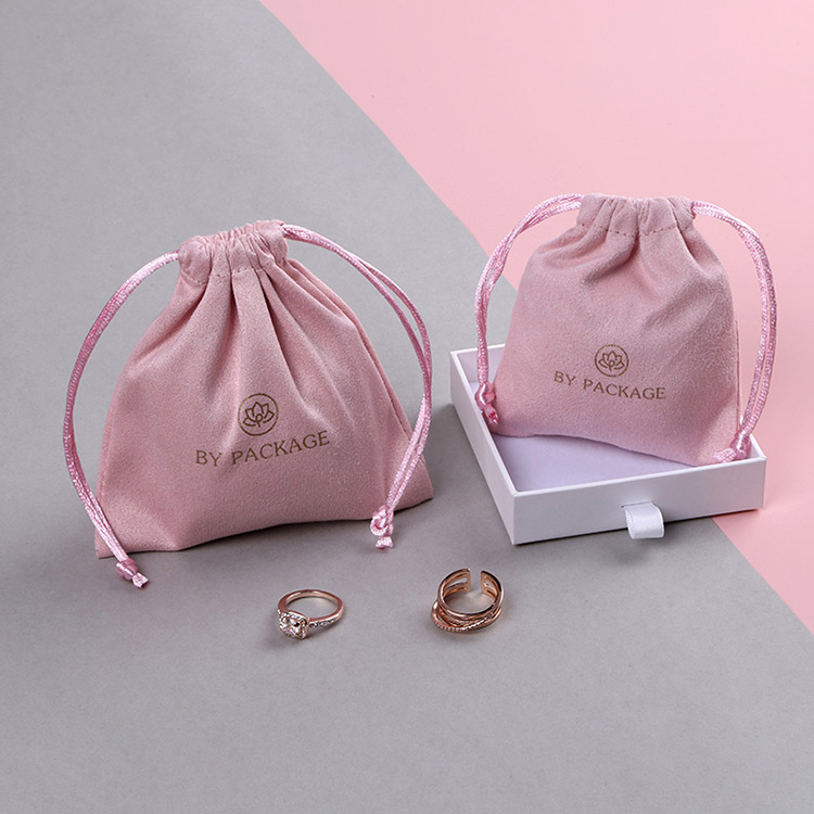 custom velvet jewelry drawstring pouch