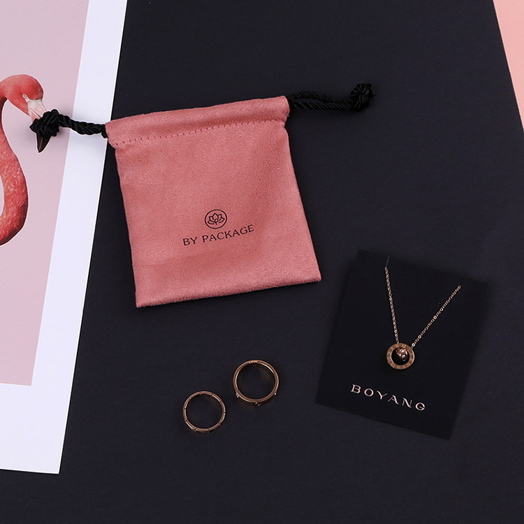 Designer new design Printed Pink Drawstring Cosmetic Custom Jewelry Gift Velvet Bag Pouch