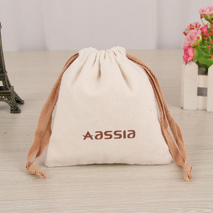 Wholesale Eco Friendly Organic Drawstring Cotton Bag Pouch