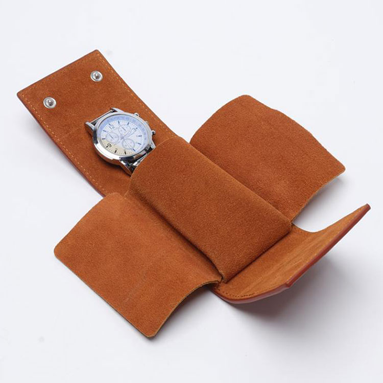 Wholesale Custom Logo Travel Watch Protection Storage Portable PU Leather Vintage Watch Pouch Holder Watch Packing Bag