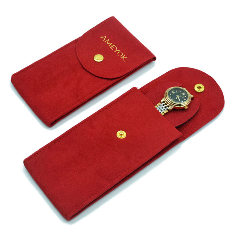 Best Quality Custom Logo Luxury Portable Packing Gift Velvet Pouch Watch Travel Storage Packaging Bag for Watch