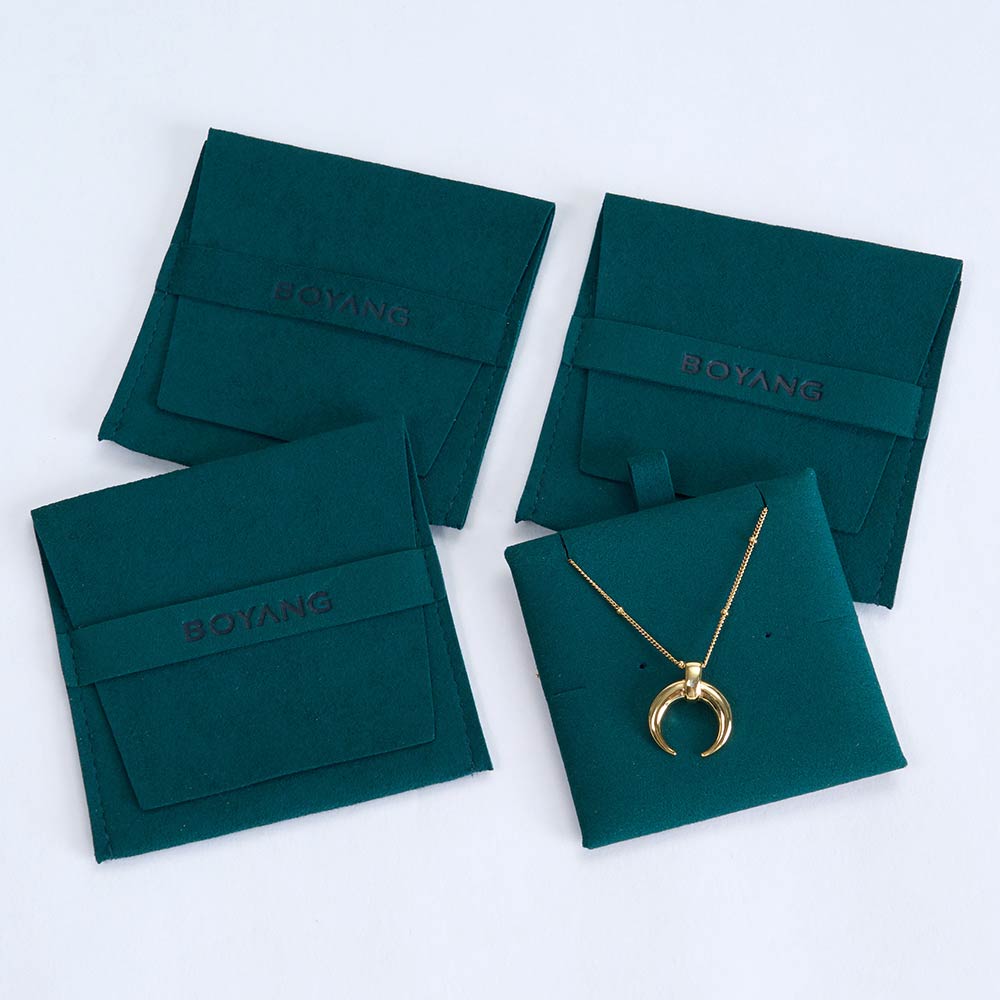 custom jewelry envelope microfiber pouch