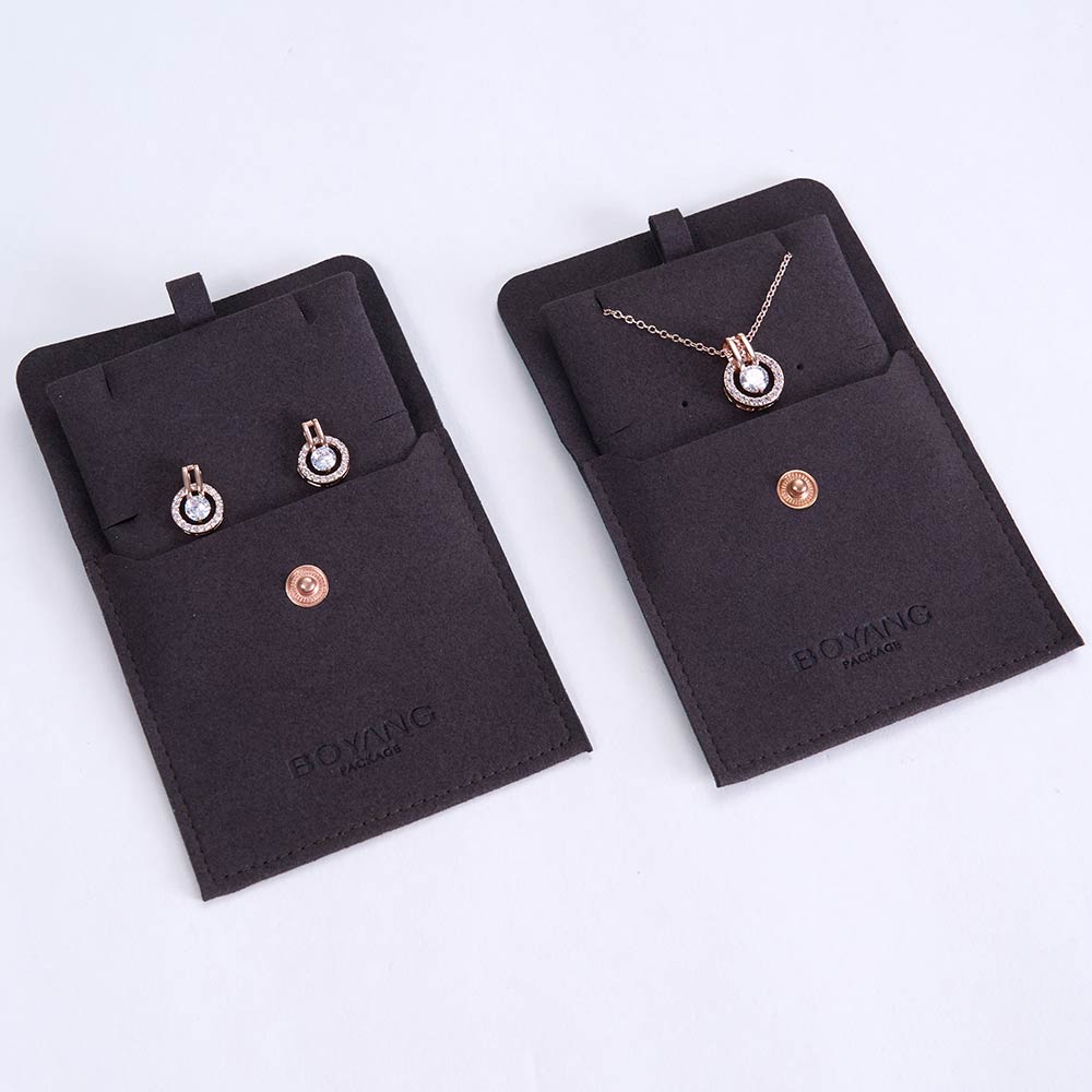 Custom printed multifunction gift jewellery packaging bags small microfiber jewelry pouch suede with logo