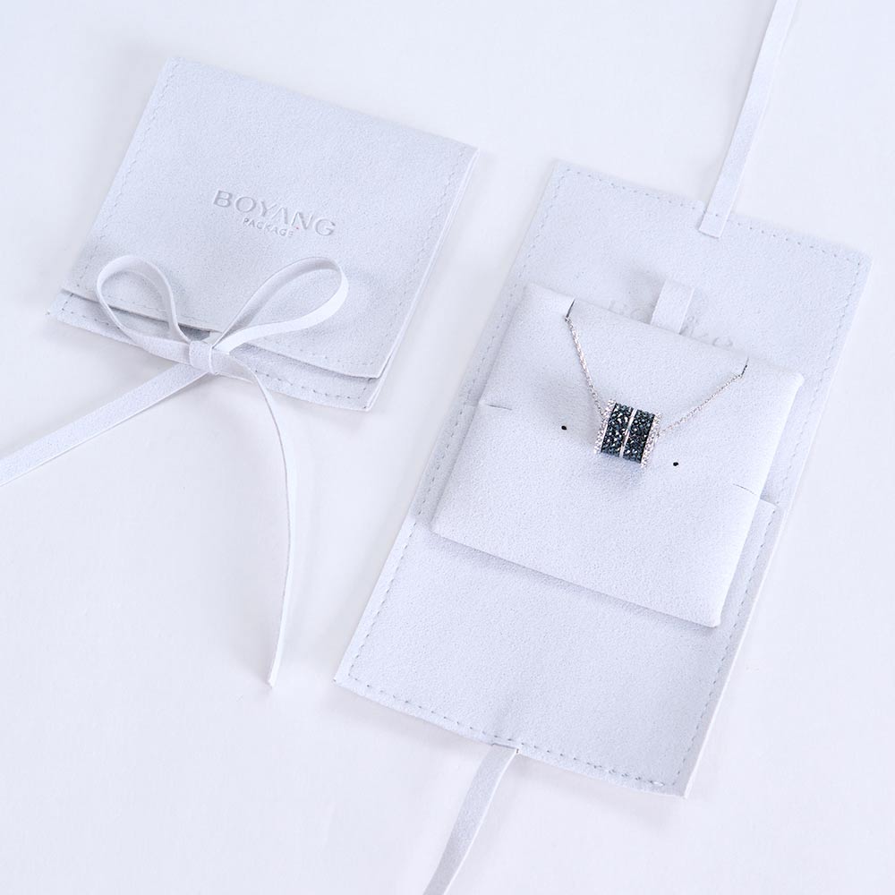 Professional Custom Logo Jewellery Package Microfiber Bag Envelope Gift Jewelry Pouch
