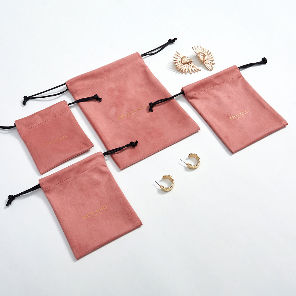 custom suede jewellery packaging gift bags