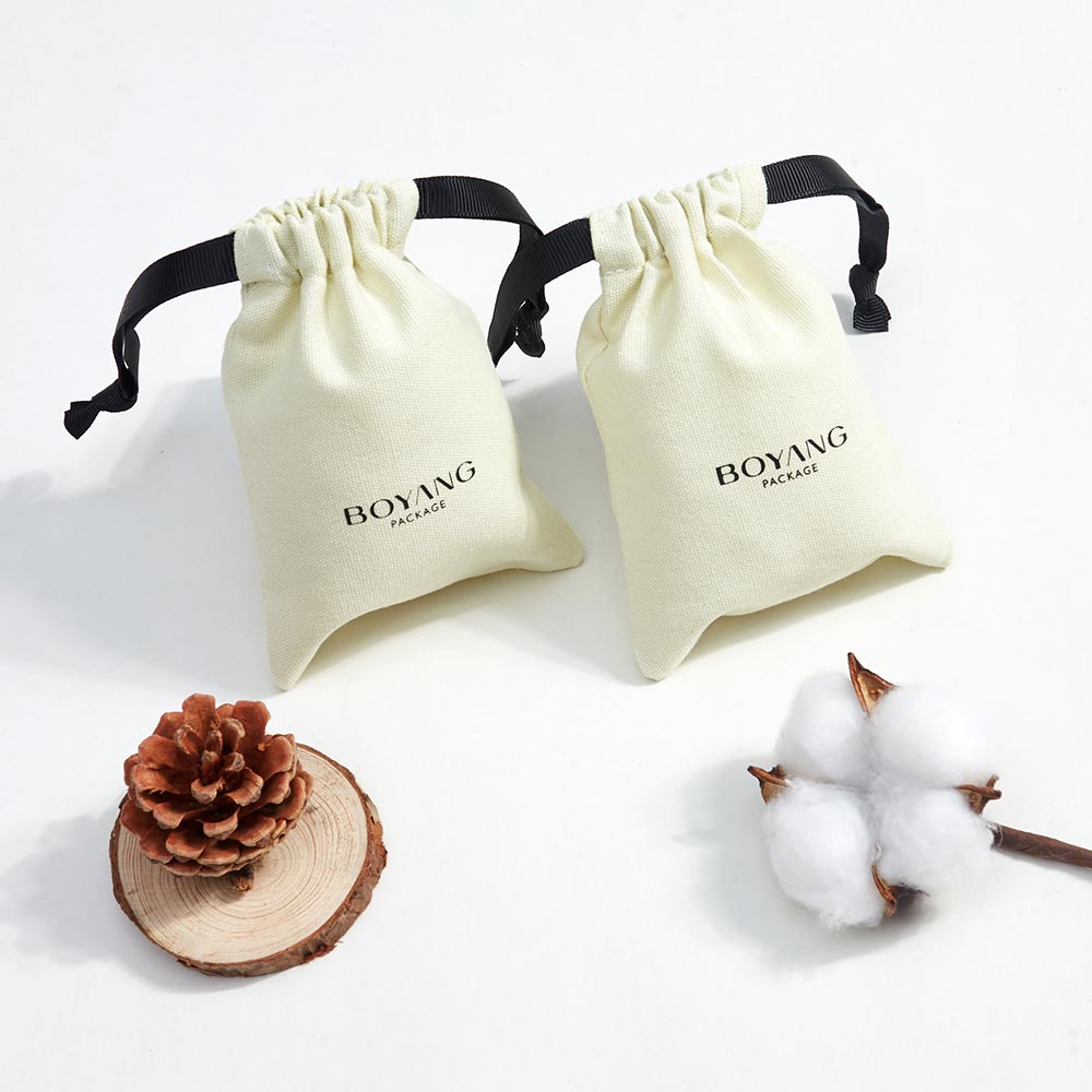 Custom cotton canvas jewelry bag